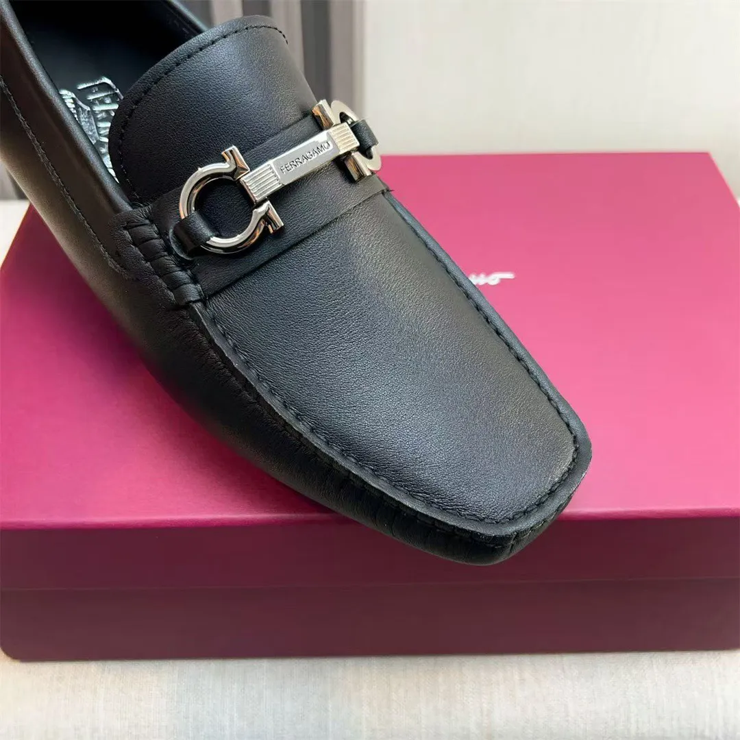 Men's shoes 💰560 Ferragamo new high-end quality 🔥 black cowhide ➕ cowhide lining size 38-45